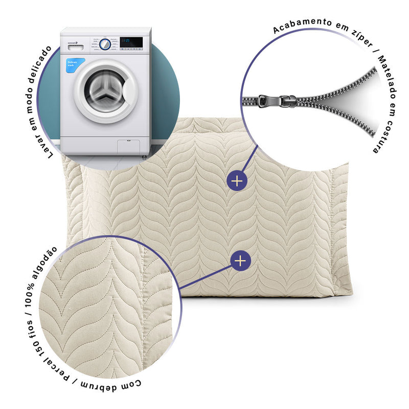 Porta Travesseiro Avulso 70cm x 50cm Com Debrum 1 Peça Paris Matelado 100% Algo